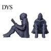 Коллекционный предмет для книголюбов 3D-печатный средневековый рыцарь, угловой орнамент, фигурка для уголка чтения, Декор для книжной полки, Статуэтка-подставка для книг, Подарок для влюбленных