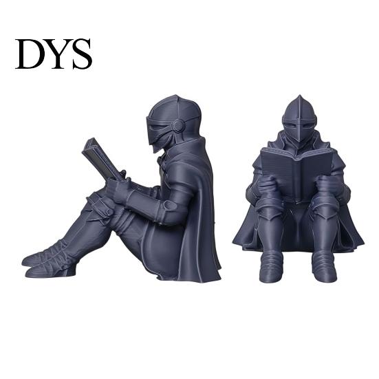 Коллекционный предмет для книголюбов 3D-печатный средневековый рыцарь, угловой орнамент, фигурка для уголка чтения, Декор для книжной полки, Статуэтка-подставка для книг, Подарок для влюбленных