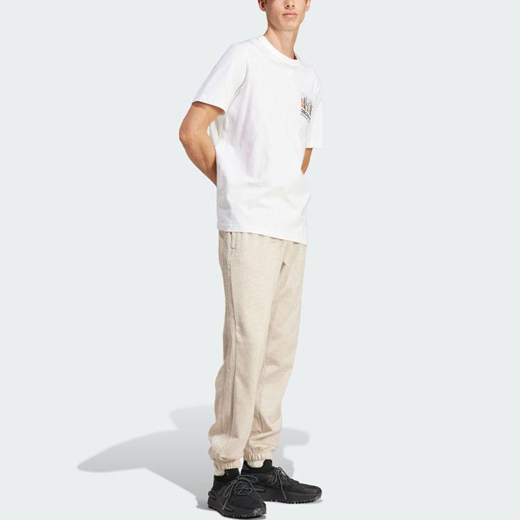 Adidas Футболка Originals Adventure с графическим принтом и буквенным логотипом, мужские топы белого цвета IJ0701