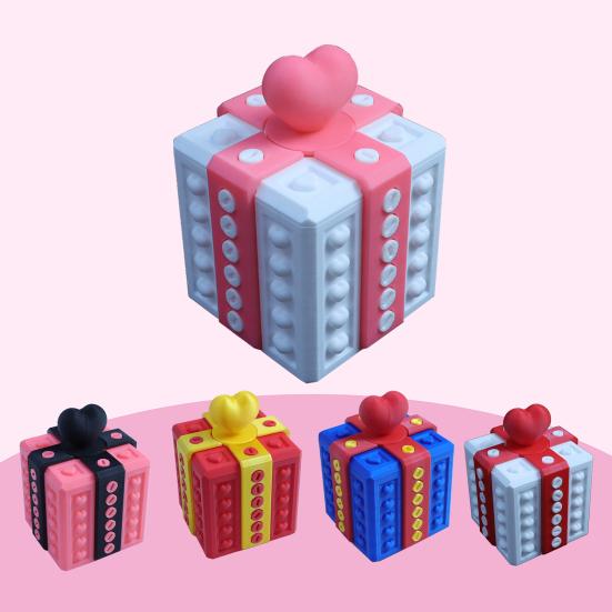 Подарочная коробка на День святого Валентина Раздражающая подарочная коробка с винтами 3D-печатная головоломка-игрушка для розыгрыша Раздражающая подарочная коробка в виде сердца для любимых
