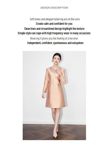 Элегантное вечернее платье с ручной вышивкой бриллиантами для светских женщин