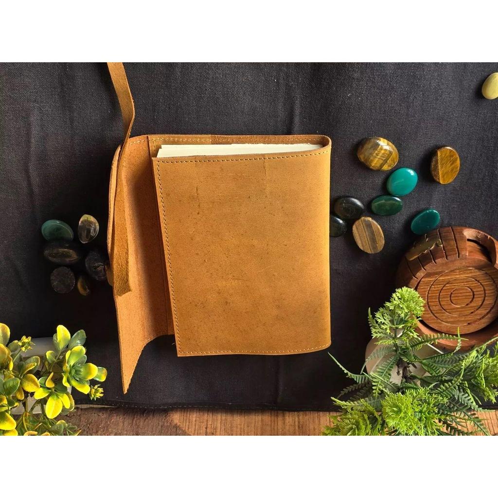 Genuine Leather Notebook, Nature Cowhide, Diary Journal, Grimoire Vintage Journa
