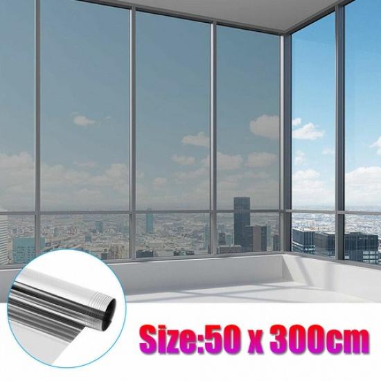 118x20'' Silver Chrome Mirror Window Tint Film Car Office Home Glass Uncut Roll