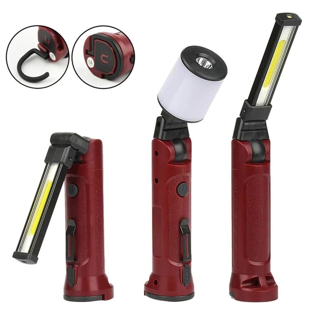 180° Folding Foldable Work Light With Hanging Hook COB Work Light Folding Flashlight Repair