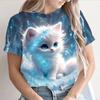 Fashion T-shirt Butterfly 3d Print Slim Fit Casual Short Sleeved Shirt T-Shirts Women’s