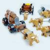 Building Toy Set - Animal Moc Farm Scene With Plowing Bull - Educational Construction Blocks For Kids