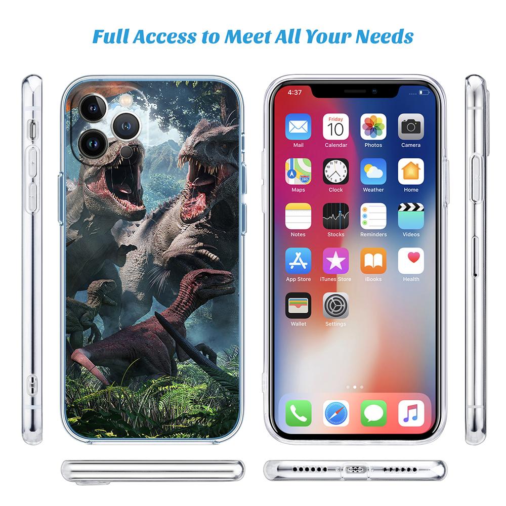 MY8 Dinosaur Soft Shell Transparent Phone Case for Motorola Moto Edge 20 30 40 50 S30 Fusion Ultra Pro Neo Lite + G200 G23