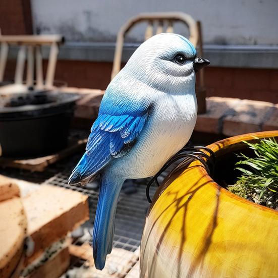 Кашпо Фигурка птицы Смола Садовая статуя птицы с когтями Декор для цветочного горшка Статуя попугая для бонсай Домашний декор Садовое искусство