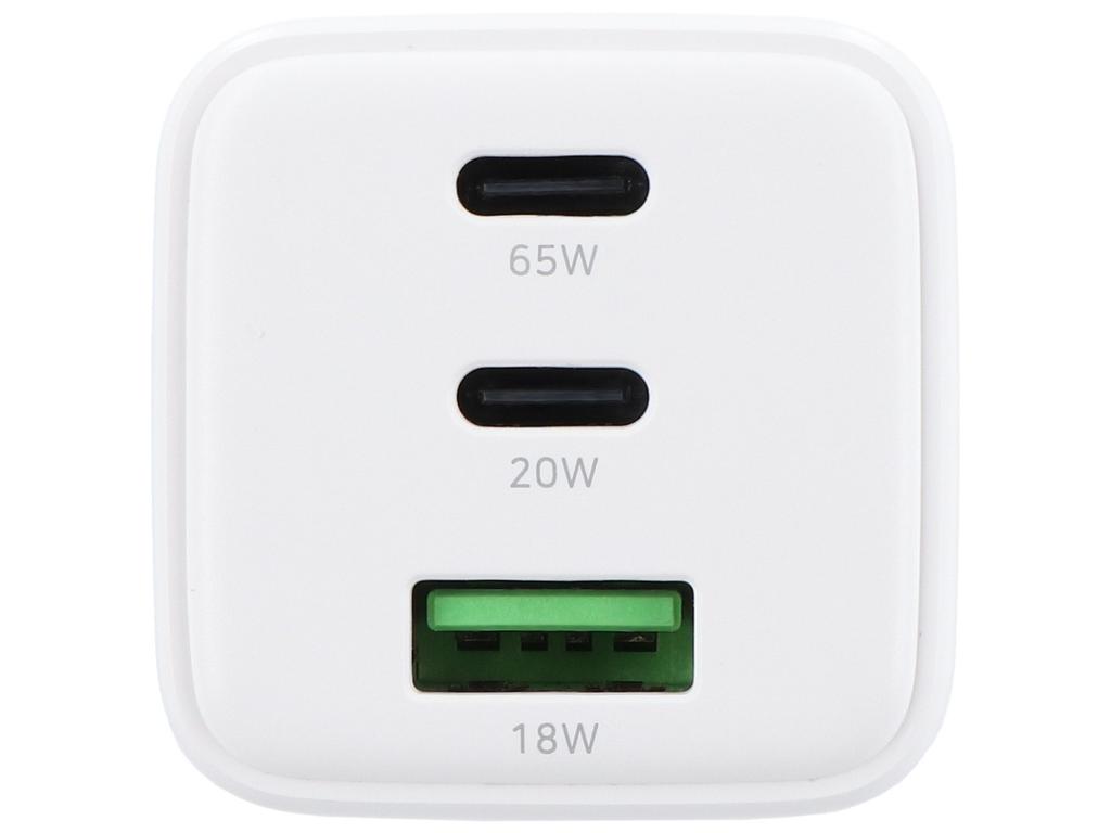 New GaN 65W USB-A + 2x USB-C QC PD Wall Charger Encore Energy MD-6583Z
