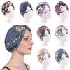 Women Floral Print Cotton Head Cover Wrap Hat Soft Bonnet Turban Hat Sleep Night Cap