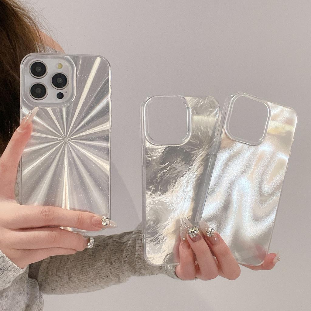 Продвинутый лазерный чехол из нити-перышка подходит для iPhone15Pro max Apple 16 чехол для мобильного телефона 13/14 материал с эффектом водной ряби