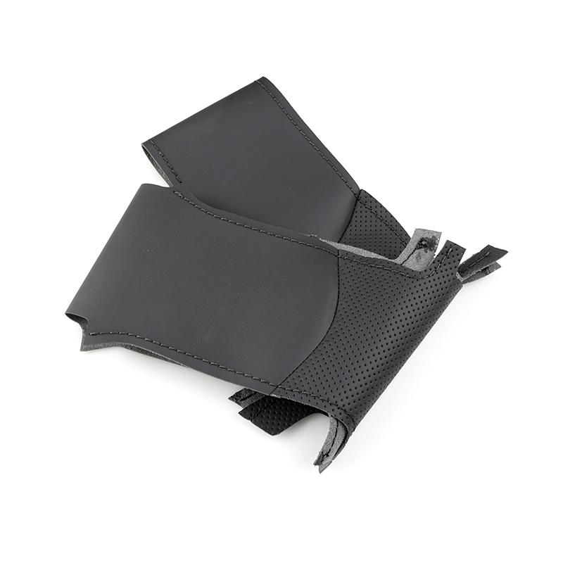 Автомобильный чехол на руль для Renault Megane 4 MK IV Kadjar Koleos Talisman Scenic 2016 2017, черная перфорированная микрофибра