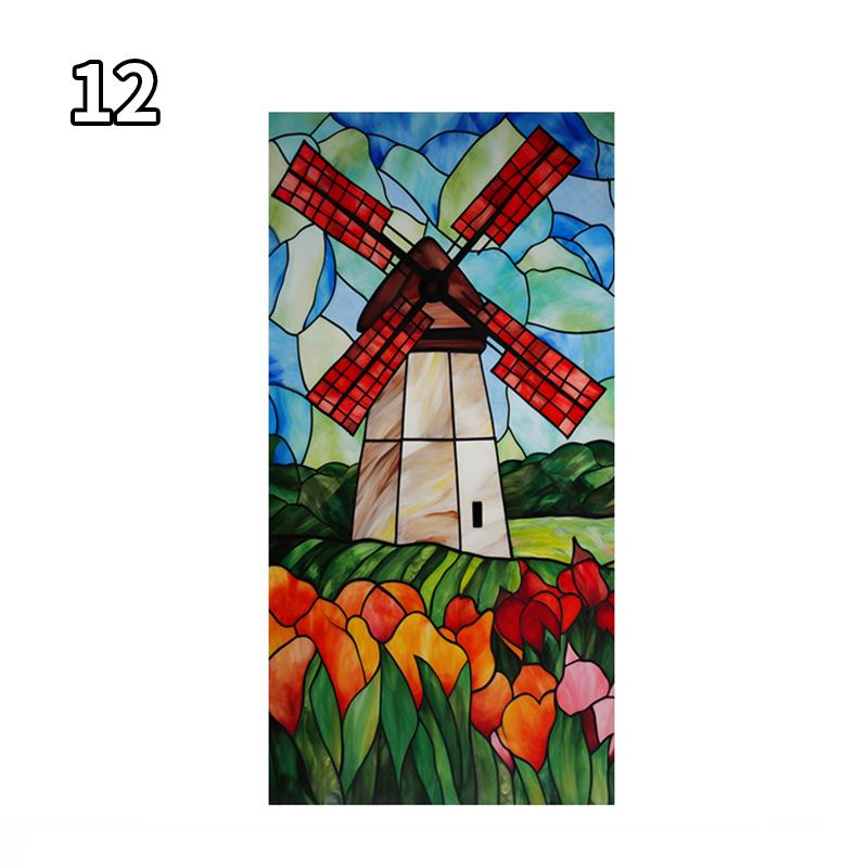 Винтажная художественная пленка для стекла Rose Lotus, пленка для церковных витражей, статическая липкая водонепроницаемая, непроницаемая для солнца, матовая защитная пленка для стекла