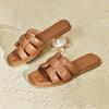 2025 новые летние шлепанцы на плоской подошве из мягкой кожи с мягкой подошвой, женская летняя мода, уличная одежда, летние шлепанцы на перемычке, горячий тренд, женская обувь