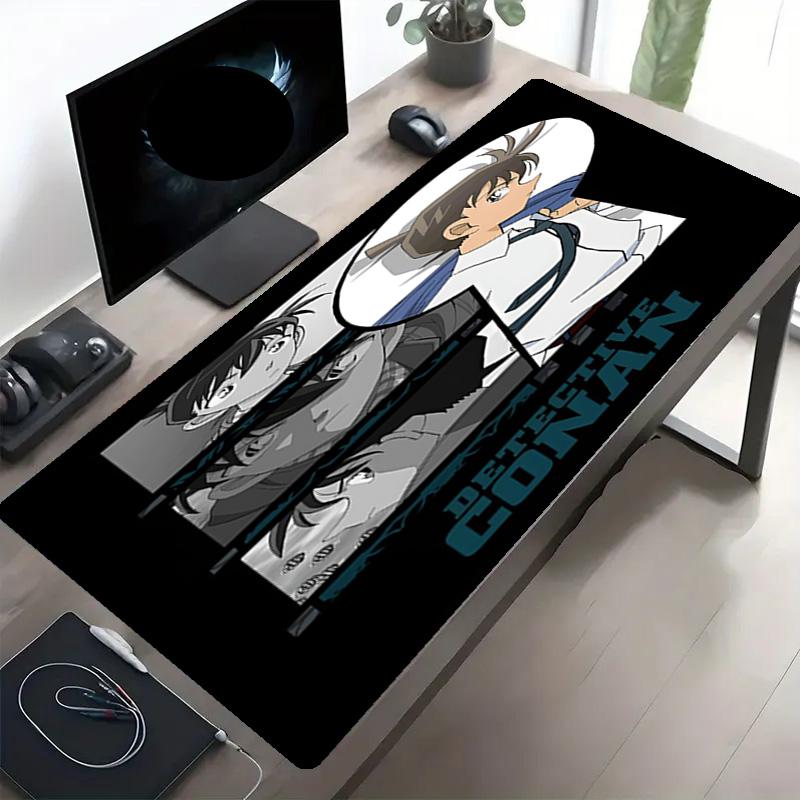 Detective Conan Print Mouse Pad, Anti‑Slip Desktop keyboard Mat, for PC Laptop Gaming Working Daily Use, Cool Festival Surprise Gift
