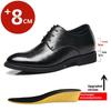 Genuine Leather Thick Soled Men Elevator Shoes 3/6/8 CM Height Increase Lift Men Formal Oxford Shoes for Business Wedding Party