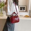 Export fashion handbag women's 2025 new Korean version small square bag PU pink versatile shoulder messenger bag