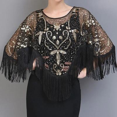 Летнее пончо с блестками и кисточками, женское пальто, праздничная одежда, накидка, сетчатая куртка, женский плащ, шали, Casaco, верхняя одежда, накидки, женская одежда