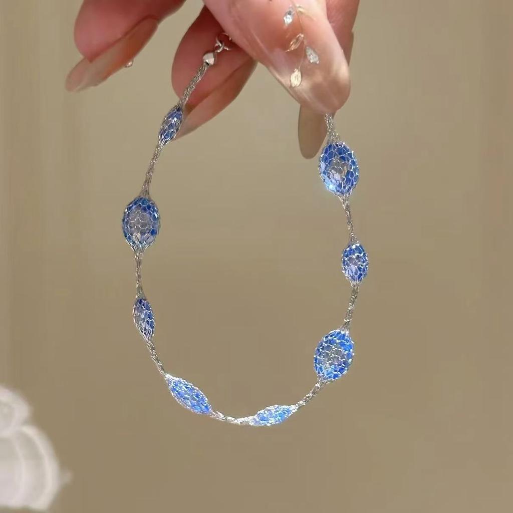 New Zircon Rectangle Clasp Bracelet Summer Cool Tone Elegant Luxury Women Jewelry