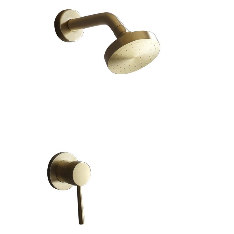 Матовый золотой смеситель для ванной комнаты, набор смесителей для душа и туалета с водопадом, настенный латунный смеситель для душа с эффектом дождя