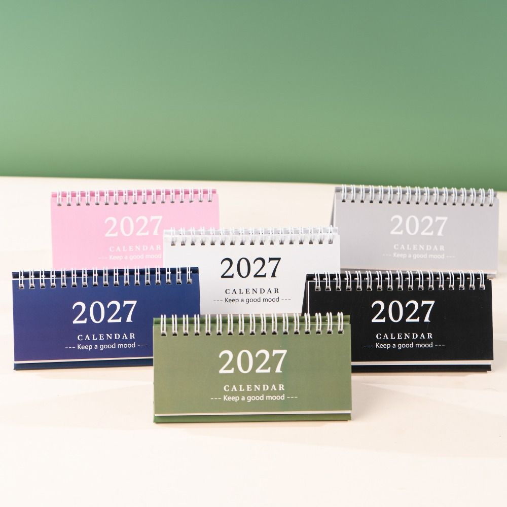 Mini 2027 Desk Calendar Coil Monthly Planner New Flip Calendar Home Office