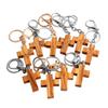 Christian Wooden Crosses Keychain Bag Pendant Keyring for Religious Devotees and Styles Lover Everyday Key Management