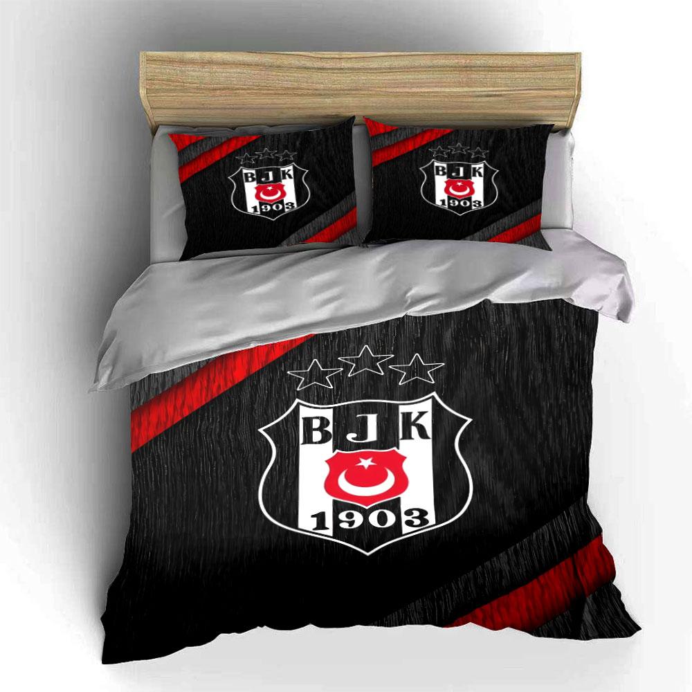 "Black Red BJK 1903 Bedding Set" Bedding Duvet Cover Set Duvet Cover Pillowcases (1 * Duvet Cover 2 * Pillowcases, without duvet insert)