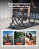 Bike Trainer, 660.4-736.6 mm & 700C Wheels, Foldable Fluid Bicycle Stationary Trainer Stand for Indoor Exercise Riding with Quick Release Skewer &