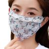Lace Ice Silk Mask UV Protection Face Gini Mask Adjustable Face Cover  Cycling