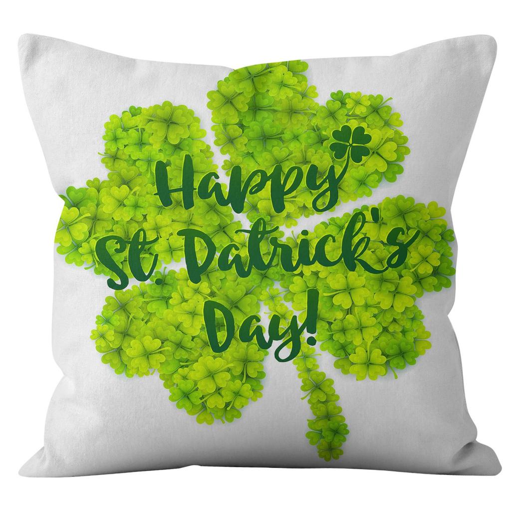 Наволочка для дома Ст. Наволочка на День святого Патрика Четырехлистный клевер Клетчатая Наволочка на диванную подушку