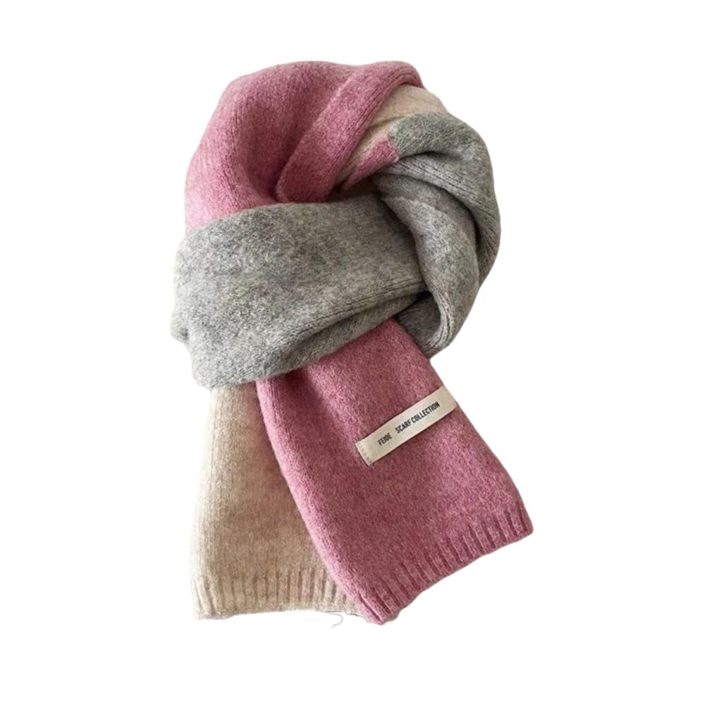 Wraps Patchwork Color Scarf Neckwarmer Winter Neck Scarf Soft Cashmere Shawl Female/Girls