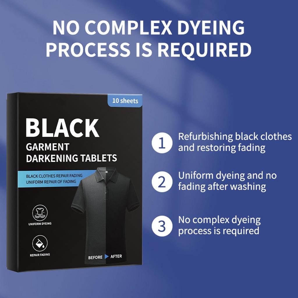 Черные таблетки для стирки Листы для улавливания цвета 10 шт. Защита ткани Восстановитель цвета для черной одежды Лист для брюк Пододеяльник