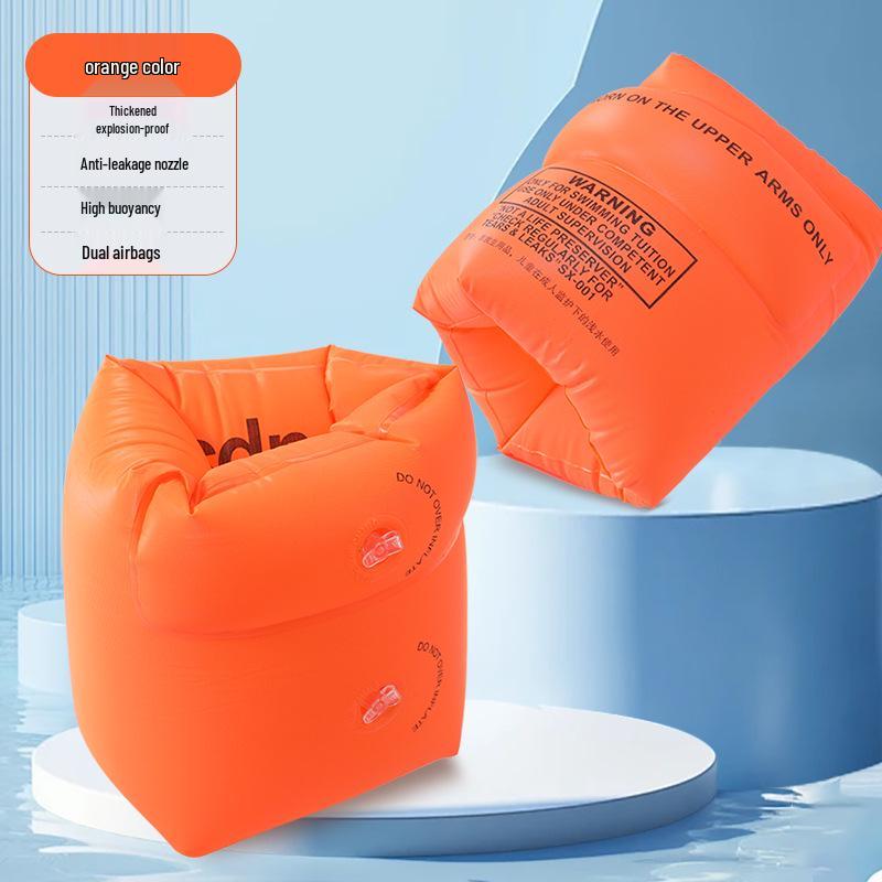 Толстые надувные нарукавники для воды: Двойные надувные нарукавники для безопасности плавания для взрослых и детей