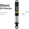 INJORA LS 55mm Aluminum Oil Shocks for 1/18 TRX4M (Black)