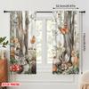 2 шт., 2D печать на ткани Штора Популярные Лесные Друзья Универсальная Прочная Полиэстер (без стержня) Украшения Уличные Идеально для