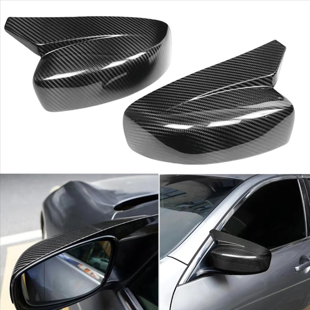 Carbon Fiber Rear View Mirror Cover Rearview Cap Wing Side For Infiniti G25 G35 G37 2007-2014 Car Exterior Accessories Auto Trim