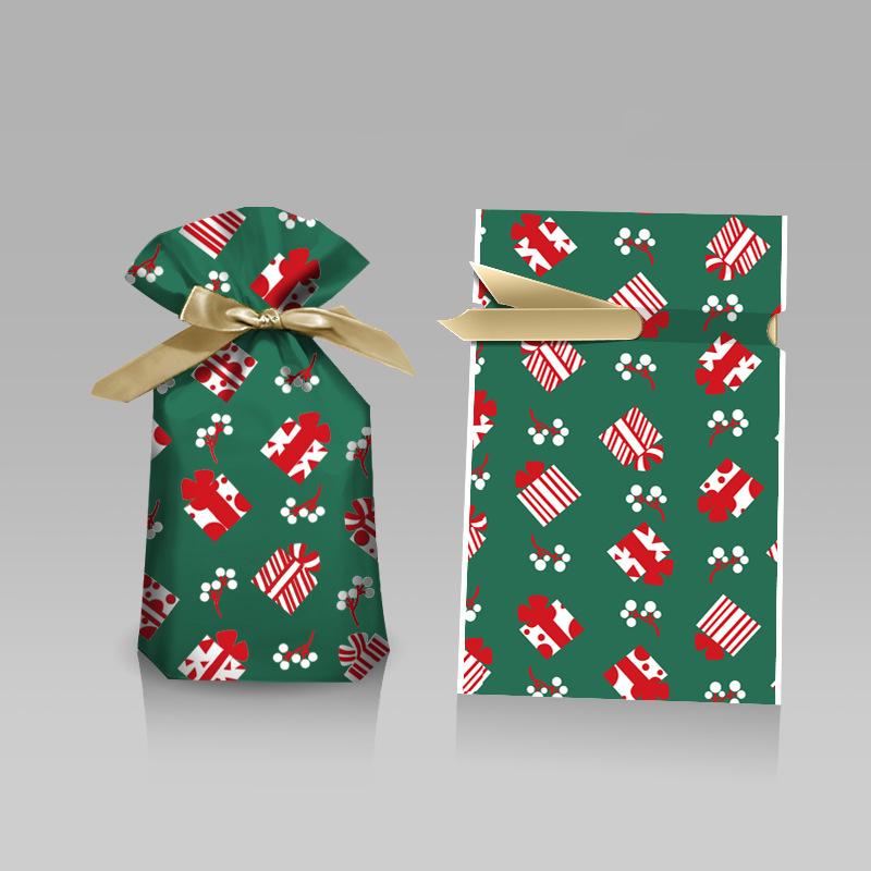 50 шт. Новогодний пакет для конфет 2025 г. Подарочный пакет Санты Пакет с завязками в виде снежинки Рождественские украшения для дома Подарок на Рождество