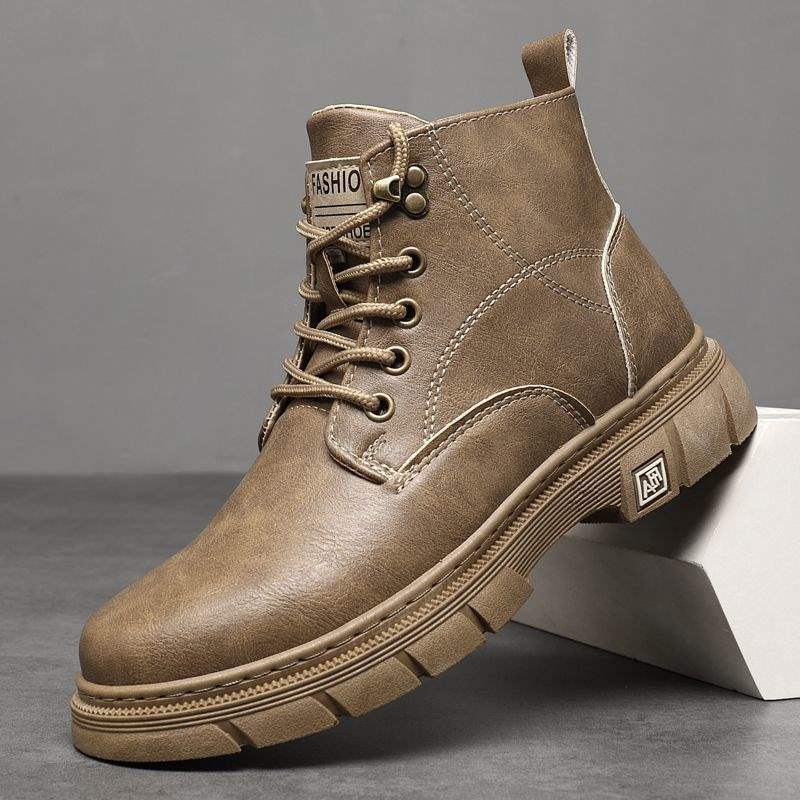 Ботинки Мартина мужские осенние мужские туфли теплые бархатные утолщенные хлопковые туфли повседневные кожаные туфли зимние ботинки мужские рабочие ботинки