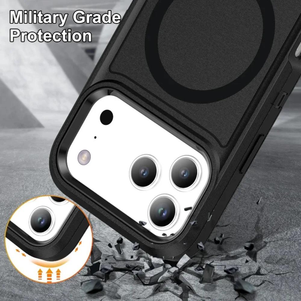 Прочный защитный бронированный чехол-бампер с магнитом для iPhone Air 17 Pro Max 16 15 14 Plus 13, поддержка беспроводной зарядки, Ott Armor Box, защитная крышка