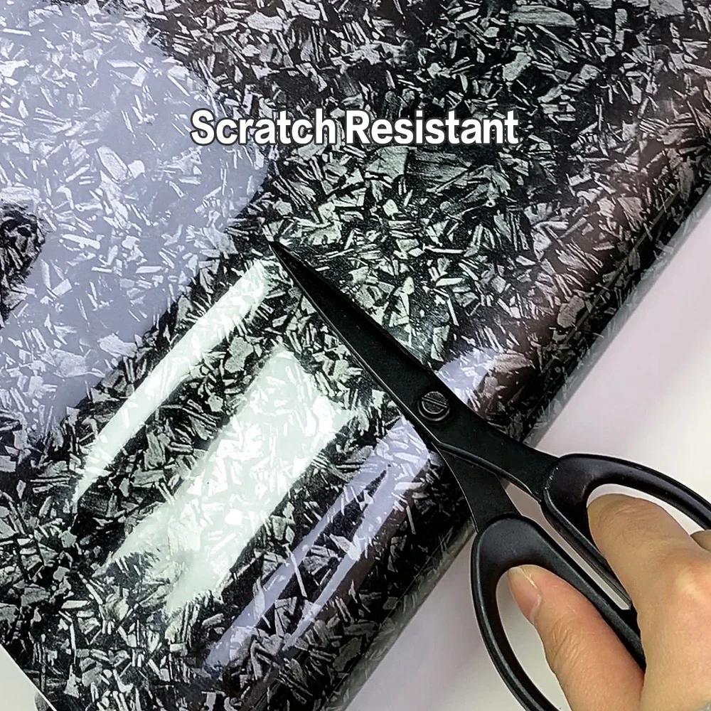 High Quality Glossy Black PET Forged Protector Film Car Carbon Vinyl Film Self Adhesive Roll Waterproof Stickers Car Accessories
