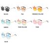 Rimless Maple Leaf Shape Metal Sunglasses For Women Party Decorative Sun Glasses Men Unique Street Catwalk Prom Eyewear