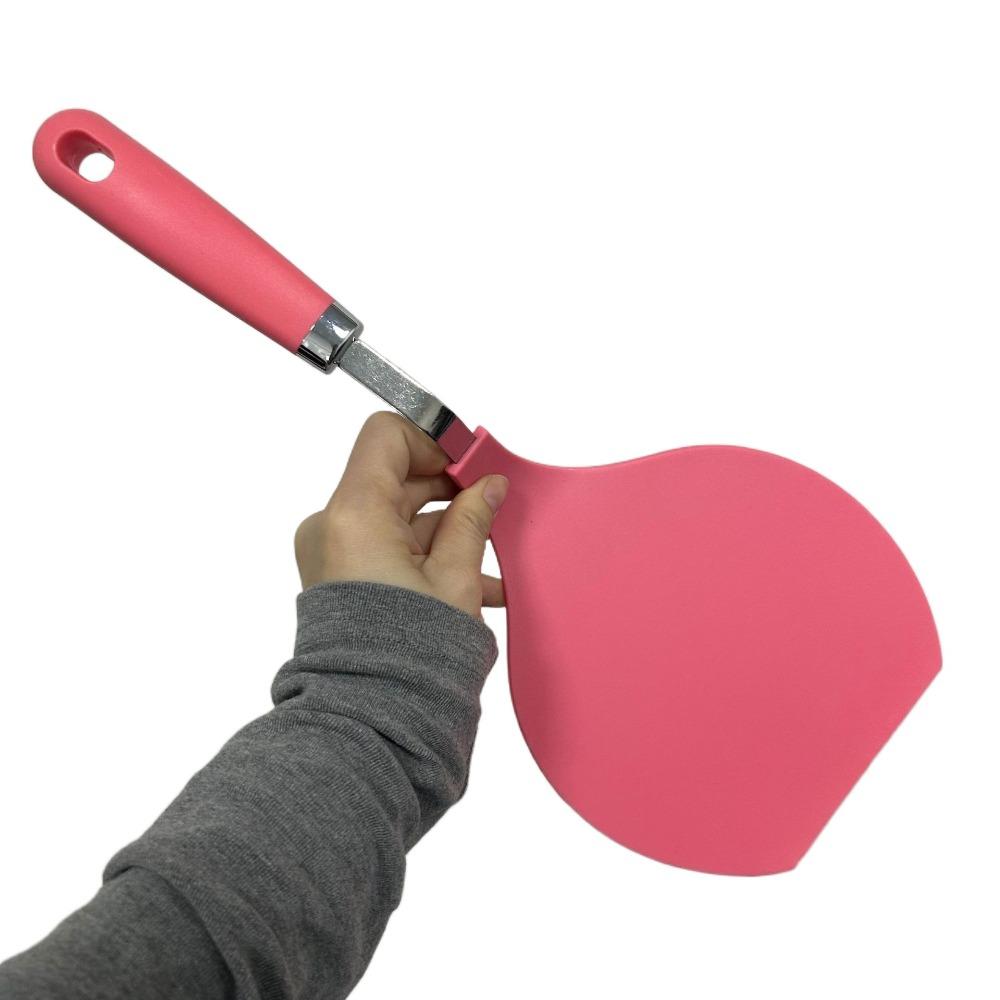 Жаропрочная лопатка для пиццы с ручкой, предотвращающей ожоги, большой размер, лопатка для блинов, полукруглая головка, подвешиваемая пластина для подъема торта, кондитерские изделия