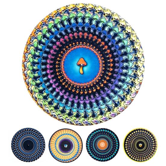 1/2 шт. Анимированный зоотропный слипмат 12 дюймов Матовый диск для проигрывателя с оптической иллюзией Анимированный виниловый слипмат с эффектом движения зоотропа Кинетический визуальный проигрыватель