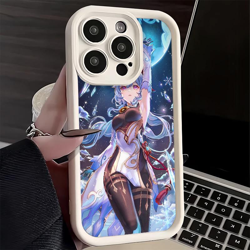 Чехол для телефона iPhone 17 Air 16E 15 16 Pro Max Genshin Impact Ganyu Чехол 14 Plus 13 12 Mini Мягкий Силиконовый Fundas