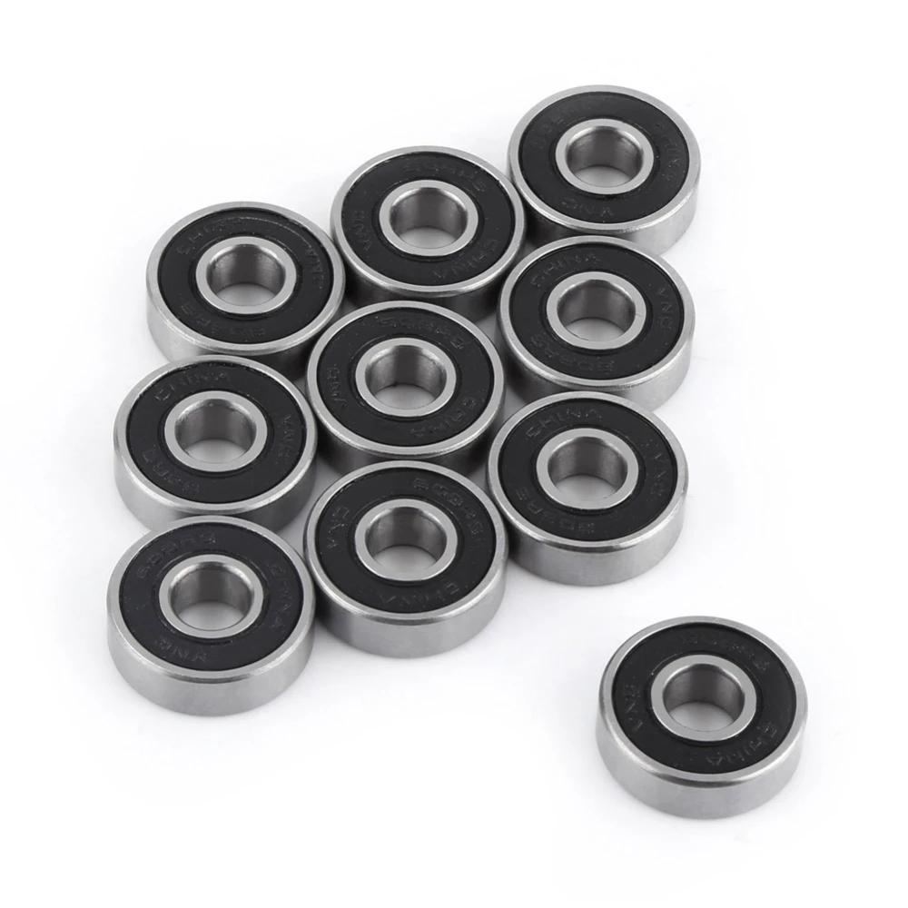 10Pcs 608RS Deep Groove Ball Bearings Bearing Steel 608-2RS Bearing