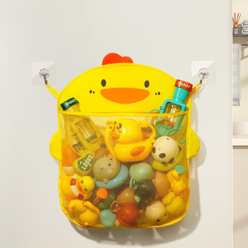 Игрушка для детского душа, милая сетка для утки и лягушки, сумка для хранения игрушек, сильная присоска, игровая сумка для детского душа, органайзер для ванной комнаты, водная игрушка
