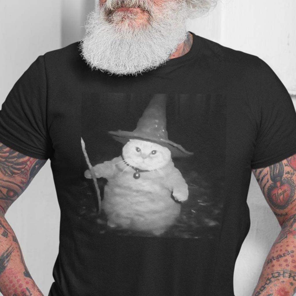 Cat Wizard Meme TShirt, Funny Kitty Meme Shirt, Cat Lover Gift, Unisex Cat Tshirt