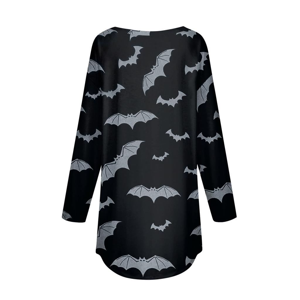 Tee Shirts For Women Fall Casual Long Sleeve Shirts Sweatshirt Halloween Printing Top Pullover