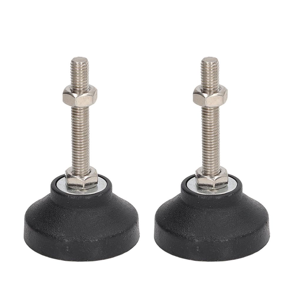 2PCS Furniture Glide Swivel Leveling Mounts Adjustable Table Chair Leg Leveling Pads D50xM8x50