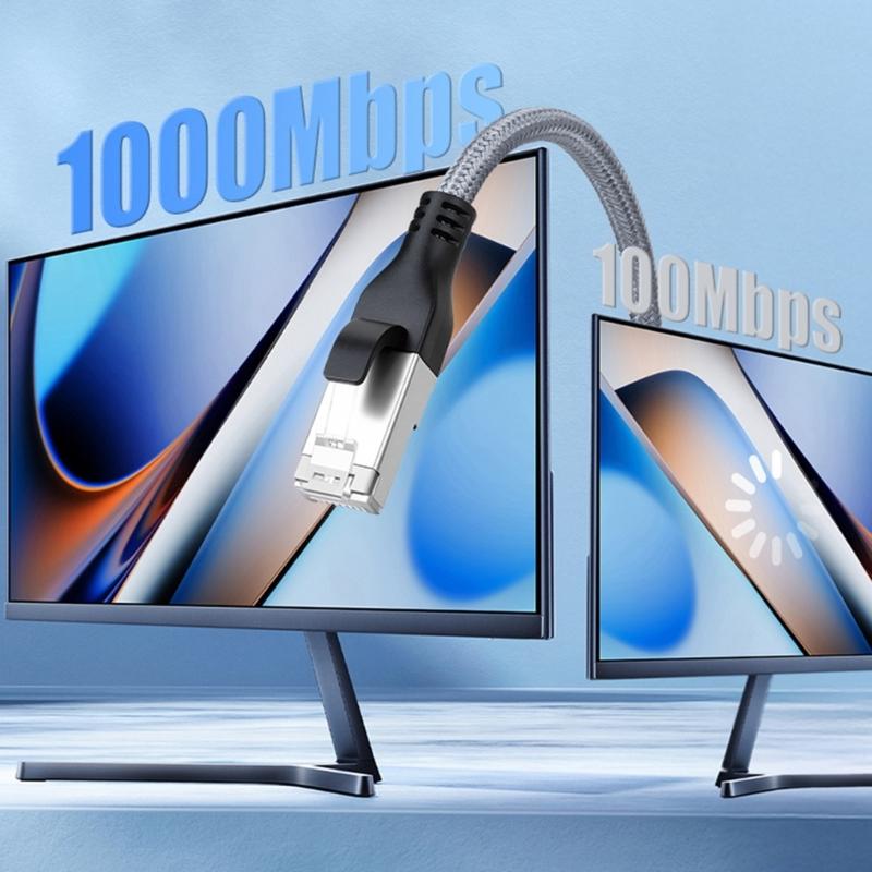 Кабели-конвертеры USB C в RJ45 Plug and Play Поддерживают гигабитные скорости Ethernet Конструкция из ПВХ в оплетке Для совместимости с несколькими устройствами